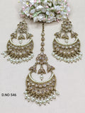 Polki Earring & Tica Mehndi Sku 546 A1 - rchiecreation