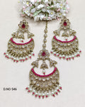 Polki Earring & Tica Mehndi Sku 546 A1 - rchiecreation