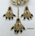 Polki Earring & Tica Mehndi Sku 675 A2 - rchiecreation