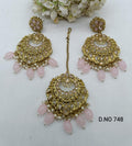 Polki Earring & Tica Mehndi Sku 748 A2 - rchiecreation