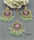 Polki Earring & Tica Mehndi Sku- 760 A1 - rchiecreation