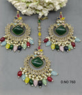 Polki Earring & Tica Mehndi Sku- 760 A1 - rchiecreation