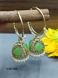 Polki Earring Mehndi Bali Jhumki Sku-568 E3 - rchiecreation