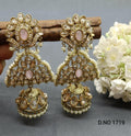 Polki Earring Mehndi Sku 1719 A3 - rchiecreation