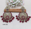 Polki Earring Mehndi Sku 332 A1 - rchiecreation