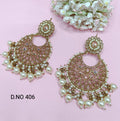 Polki Earring Mehndi Sku-406 E3 - rchiecreation