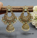 Polki Earring Mehndi Sku 451 A1 - rchiecreation