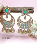 Polki Earring Mehndi Sku-456 A1 - rchiecreation
