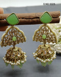 Polki Earring Mehndi Sku 5325 A3 - rchiecreation