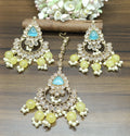 Polki Earring Mehndi Sku 678 A2 - rchiecreation