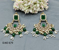 Polki Earring Mehndi Sku-679 A1 - rchiecreation