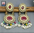Polki Earring Mehndi Sku- 766 A2 - rchiecreation