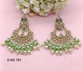 Polki Earring Mehndi Sku 781 E1 - rchiecreation