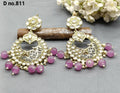 Polki Earring Mehndi Sku-811 A1 - rchiecreation