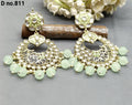 Polki Earring Mehndi Sku-811 A1 - rchiecreation