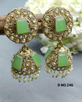 Polki jhumki Mehndi Earring Sku-246 A4 - rchiecreation