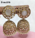 Polki Jhumki Mehndi Earring Sku-616 A4 - rchiecreation