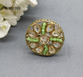 Polki Mehandi Finger Ring SKU 303 E2 - rchiecreation