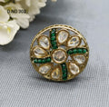Polki Mehandi Finger Ring SKU 303 E2 - rchiecreation