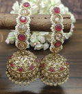 Polki Mehndi Earring Sku-1305 A4 - rchiecreation
