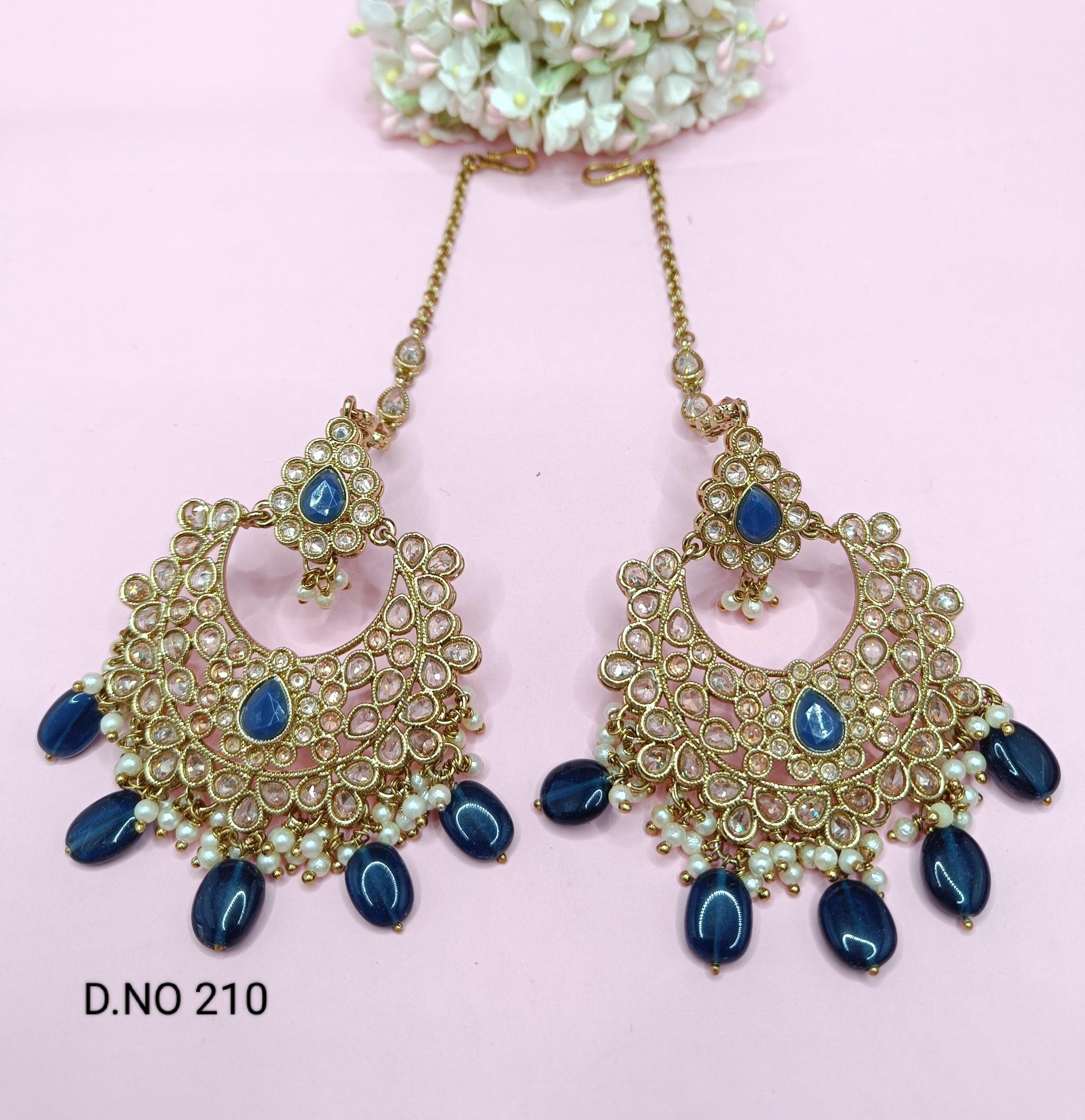 Polki Mehndi Earring Sku- 210 A1 - rchiecreation