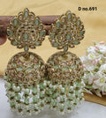 Polki Mehndi Earring Sku-691 A4 - rchiecreation