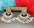 Polki Mehndi Earring Sku-757 A2 - rchiecreation