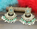 Polki Mehndi Earring Sku-757 A2 - rchiecreation