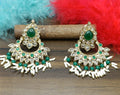 Polki Mehndi Earring Sku-757 A2 - rchiecreation