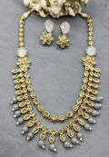 Polki Mehndi Necklace Set Sku-5735 B4 - rchiecreation