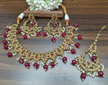 Polki Necklace Mehndi Set Sku-1178 B1 - rchiecreation