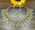 Polki Necklace Mehndi Set Sku-5269 B1 - rchiecreation