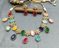 Polki Necklace Mehndi Set Sku-5738. B2 - rchiecreation