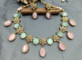 Polki Necklace Mehndi Set Sku-5738. B2 - rchiecreation