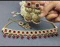 Polki Necklace Mehndi Set Sku-5741. B2 - rchiecreation