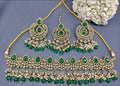 Polki Necklace Mehndi Set Sku-5754 B2 - rchiecreation
