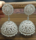 Rodium Polki Earring Sku- 610 A4 - rchiecreation